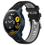 22mm Sports Two-Color Steel Buckle Silicone Watch Band, For Xiaomi Haylou RT2 LS10, For  Xiaomi Haylou RS4 LS12