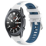 Samsung Galaxy Watch3 45mm、Samsung Galaxy Watch 46mm、Samsung Gear S3 Classic、Samsung Gear S3 Frontier 用22mmスポーツ二色スチールバックルシリコンウォッチバンド