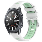 Samsung Galaxy Watch3 45mm、Samsung Galaxy Watch 46mm、Samsung Gear S3 Classic、Samsung Gear S3 Frontier 用22mmスポーツ二色スチールバックルシリコンウォッチバンド