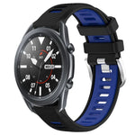 Samsung Galaxy Watch3 45mm、Samsung Galaxy Watch 46mm、Samsung Gear S3 Classic、Samsung Gear S3 Frontier 用22mmスポーツ二色スチールバックルシリコンウォッチバンド