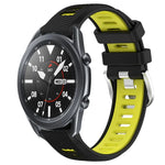 Samsung Galaxy Watch3 45mm、Samsung Galaxy Watch 46mm、Samsung Gear S3 Classic、Samsung Gear S3 Frontier 用22mmスポーツ二色スチールバックルシリコンウォッチバンド