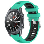Samsung Galaxy Watch3 45mm、Samsung Galaxy Watch 46mm、Samsung Gear S3 Classic、Samsung Gear S3 Frontier 用22mmスポーツ二色スチールバックルシリコンウォッチバンド