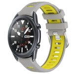 Samsung Galaxy Watch3 45mm、Samsung Galaxy Watch 46mm、Samsung Gear S3 Classic、Samsung Gear S3 Frontier 用22mmスポーツ二色スチールバックルシリコンウォッチバンド