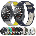 Samsung Galaxy Watch3 45mm、Samsung Galaxy Watch 46mm、Samsung Gear S3 Classic、Samsung Gear S3 Frontier 用22mmスポーツ二色スチールバックルシリコンウォッチバンド