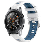 Samsung Galaxy Watch3 45mm、Samsung Galaxy Watch 46mm、Samsung Gear S3 Classic、Samsung Gear S3 Frontier 用22mmスポーツ二色スチールバックルシリコンウォッチバンド