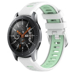 Samsung Galaxy Watch3 45mm、Samsung Galaxy Watch 46mm、Samsung Gear S3 Classic、Samsung Gear S3 Frontier 用22mmスポーツ二色スチールバックルシリコンウォッチバンド