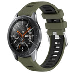 Samsung Galaxy Watch3 45mm、Samsung Galaxy Watch 46mm、Samsung Gear S3 Classic、Samsung Gear S3 Frontier 用22mmスポーツ二色スチールバックルシリコンウォッチバンド