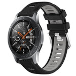 Samsung Galaxy Watch3 45mm、Samsung Galaxy Watch 46mm、Samsung Gear S3 Classic、Samsung Gear S3 Frontier 用22mmスポーツ二色スチールバックルシリコンウォッチバンド