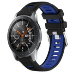 Samsung Galaxy Watch3 45mm、Samsung Galaxy Watch 46mm、Samsung Gear S3 Classic、Samsung Gear S3 Frontier 用22mmスポーツ二色スチールバックルシリコンウォッチバンド