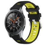 Samsung Galaxy Watch3 45mm、Samsung Galaxy Watch 46mm、Samsung Gear S3 Classic、Samsung Gear S3 Frontier 用22mmスポーツ二色スチールバックルシリコンウォッチバンド