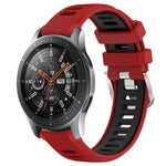 Samsung Galaxy Watch3 45mm、Samsung Galaxy Watch 46mm、Samsung Gear S3 Classic、Samsung Gear S3 Frontier 用22mmスポーツ二色スチールバックルシリコンウォッチバンド