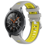 Samsung Galaxy Watch3 45mm、Samsung Galaxy Watch 46mm、Samsung Gear S3 Classic、Samsung Gear S3 Frontier 用22mmスポーツ二色スチールバックルシリコンウォッチバンド
