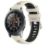 Samsung Galaxy Watch3 45mm、Samsung Galaxy Watch 46mm、Samsung Gear S3 Classic、Samsung Gear S3 Frontier 用22mmスポーツ二色スチールバックルシリコンウォッチバンド