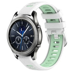 Samsung Galaxy Watch3 45mm、Samsung Galaxy Watch 46mm、Samsung Gear S3 Classic、Samsung Gear S3 Frontier 用22mmスポーツ二色スチールバックルシリコンウォッチバンド