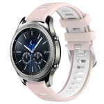 Samsung Galaxy Watch3 45mm、Samsung Galaxy Watch 46mm、Samsung Gear S3 Classic、Samsung Gear S3 Frontier 用22mmスポーツ二色スチールバックルシリコンウォッチバンド