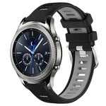Samsung Galaxy Watch3 45mm、Samsung Galaxy Watch 46mm、Samsung Gear S3 Classic、Samsung Gear S3 Frontier 用22mmスポーツ二色スチールバックルシリコンウォッチバンド