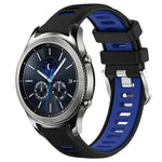 Samsung Galaxy Watch3 45mm、Samsung Galaxy Watch 46mm、Samsung Gear S3 Classic、Samsung Gear S3 Frontier 用22mmスポーツ二色スチールバックルシリコンウォッチバンド