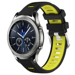 Samsung Galaxy Watch3 45mm、Samsung Galaxy Watch 46mm、Samsung Gear S3 Classic、Samsung Gear S3 Frontier 用22mmスポーツ二色スチールバックルシリコンウォッチバンド