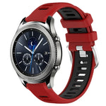 Samsung Galaxy Watch3 45mm、Samsung Galaxy Watch 46mm、Samsung Gear S3 Classic、Samsung Gear S3 Frontier 用22mmスポーツ二色スチールバックルシリコンウォッチバンド