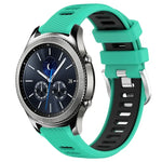 Samsung Galaxy Watch3 45mm、Samsung Galaxy Watch 46mm、Samsung Gear S3 Classic、Samsung Gear S3 Frontier 用22mmスポーツ二色スチールバックルシリコンウォッチバンド