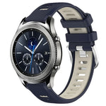 Samsung Galaxy Watch3 45mm、Samsung Galaxy Watch 46mm、Samsung Gear S3 Classic、Samsung Gear S3 Frontier 用22mmスポーツ二色スチールバックルシリコンウォッチバンド
