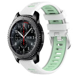 Samsung Galaxy Watch3 45mm、Samsung Galaxy Watch 46mm、Samsung Gear S3 Classic、Samsung Gear S3 Frontier 用22mmスポーツ二色スチールバックルシリコンウォッチバンド