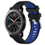 Samsung Galaxy Watch3 45mm、Samsung Galaxy Watch 46mm、Samsung Gear S3 Classic、Samsung Gear S3 Frontier 用22mmスポーツ二色スチールバックルシリコンウォッチバンド