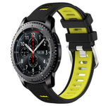 Samsung Galaxy Watch3 45mm、Samsung Galaxy Watch 46mm、Samsung Gear S3 Classic、Samsung Gear S3 Frontier 用22mmスポーツ二色スチールバックルシリコンウォッチバンド