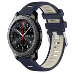 Samsung Galaxy Watch3 45mm、Samsung Galaxy Watch 46mm、Samsung Gear S3 Classic、Samsung Gear S3 Frontier 用22mmスポーツ二色スチールバックルシリコンウォッチバンド