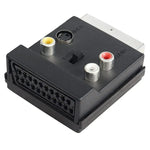 JUNSUNMAY 21ピン Scart オス to メス S-Video 3 RCA アダプタースイッチ可能 入出力 オーディオコンバーター