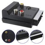 JUNSUNMAY 21ピン Scart オス to メス S-Video 3 RCA アダプタースイッチ可能 入出力 オーディオコンバーター