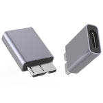 JUNSUNMAY USB-C / Type-C メス to オス USB 3.0 Micro B アダプターコンバーター 1個、2個セット