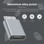 JUNSUNMAY USB-C / Type-C メス to オス USB 3.0 Micro B アダプターコンバーター 1個、2個セット