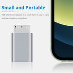 JUNSUNMAY USB-C / Type-C メス to オス USB 3.0 Micro B アダプターコンバーター 1個、2個セット