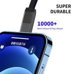 ENKAY ENK-CB134 4-in-1 60W USB-A / Type-C から 8ピン / Type-C ナイロン編み込み磁気急速充電データケーブル、0.15m、1.2m
