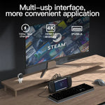 V266 Steam Deck 用 5イン1 ブラケットドッキングステーション充電ベース 4K/60Hz USB3.0対応、V266 5イン1