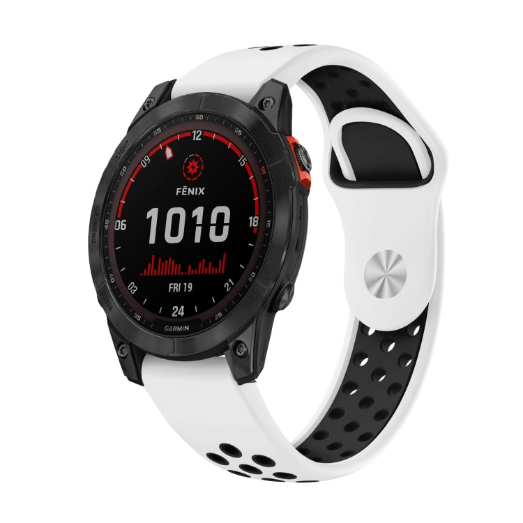 22mm Sports Breathable Silicone Watch Band, For Garmin Fenix 7 Solar, For Garmin Fenix 7 Sapphire Solar, For Garmin EPIX Gen 2, For Garmin Approach S62