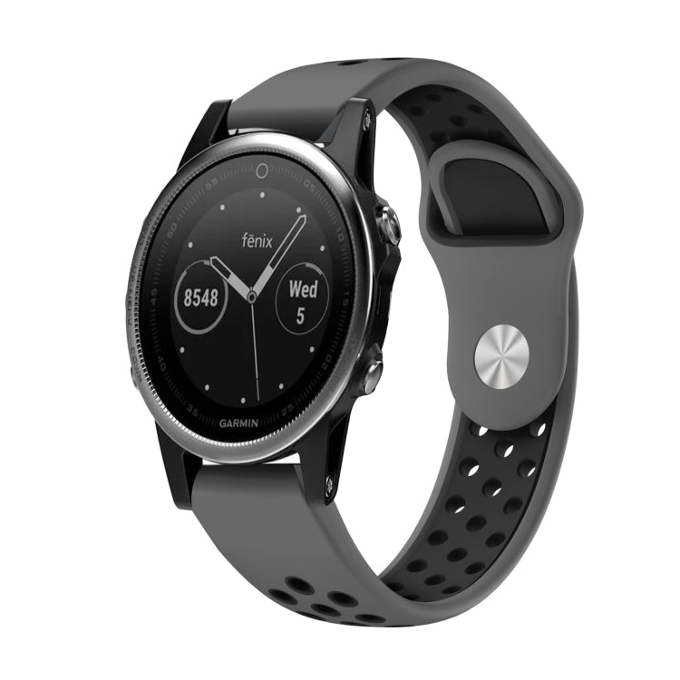 22mm Sports Breathable Silicone Watch Band, For Garmin Fenix 6 GPS, For Garmin Fenix 6 Pro GPS, For Garmin Fenix 6 Sapphire GPS, For Garmin Fenix 5