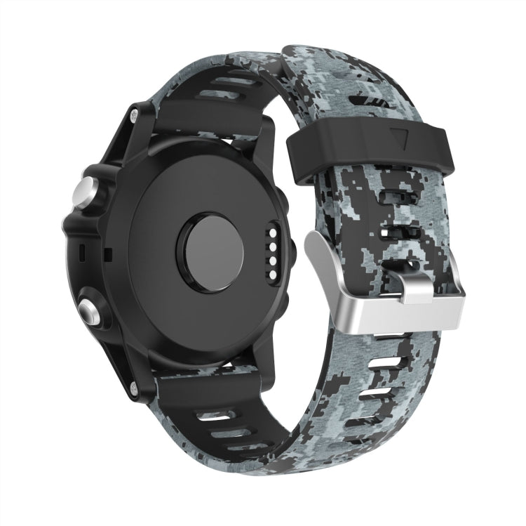 26mm Camouflage Printed Silicone Watch Band, For Garmin Instinct 2X Solar, For Garmin D2 Delta PX, For Garmin Tactix 7 Pro, For Garmin Tactix 7, For Garmin Fenix 7X, For Garmin Fenix 7X Solar, For Garmin Tactix Delta, For Garmin Enduro 2