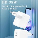 35W PD3.0 USB-C / Type-C デュアルポート充電器 iPhone / iPadシリーズ用、USプラグ、EUプラグ