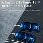 35W PD3.0 USB-C / Type-C デュアルポート充電器 iPhone / iPadシリーズ用、USプラグ、EUプラグ