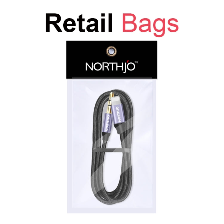 NORTHJO LTM03 8ピンから3.5mmオーディオAUXジャックケーブル、0.5m、1m、1.5m