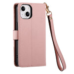 ラブジッパー ストラップ付きレザー電話ケース、iPhone 14 Pro Max用、iPhone 7 / 8 / SE 2022用、iPhone 13 Pro Max用、iPhone 13 Pro用、iPhone 13用、iPhone 12 / 12 Pro用、iPhone 12 Pro Max用、iPhone 11 Pro Max用