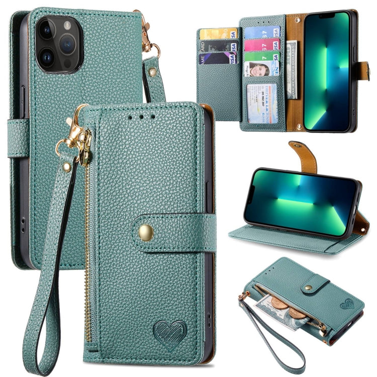 ラブジッパー ストラップ付きレザー電話ケース、iPhone 14 Pro Max用、iPhone 7 / 8 / SE 2022用、iPhone 13 Pro Max用、iPhone 13 Pro用、iPhone 13用、iPhone 12 / 12 Pro用、iPhone 12 Pro Max用、iPhone 11 Pro Max用