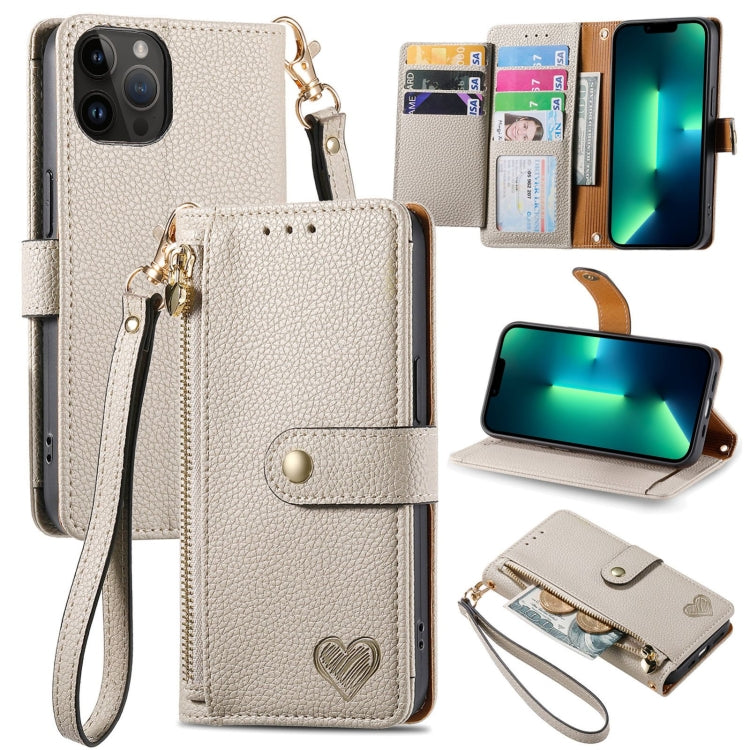 ラブジッパー ストラップ付きレザー電話ケース、iPhone 14 Pro Max用、iPhone 7 / 8 / SE 2022用、iPhone 13 Pro Max用、iPhone 13 Pro用、iPhone 13用、iPhone 12 / 12 Pro用、iPhone 12 Pro Max用、iPhone 11 Pro Max用