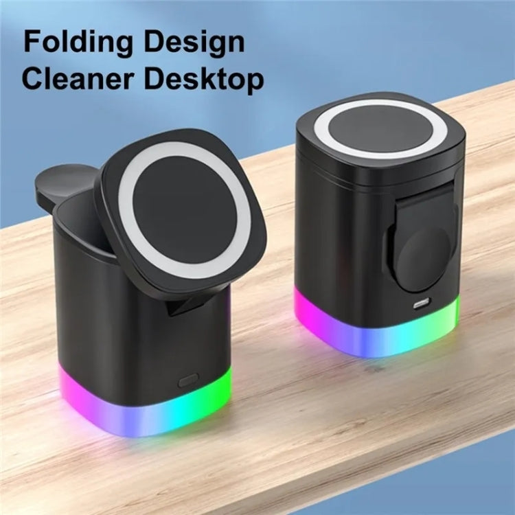 T15 3-in-1 マグネット Magsafe ワイヤレス充電器 折りたたみ充電スタンド iPhone / iWatch / AirPods対応、T15