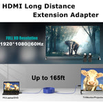 HDMI エクステンダー 165フィート オーディオビデオ 1080P Cat5 Cat6 イーサネットケーブル経由 ロスレス信号伝送 HDMI 長距離延長アダプター