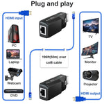 HDMI エクステンダー 165フィート オーディオビデオ 1080P Cat5 Cat6 イーサネットケーブル経由 ロスレス信号伝送 HDMI 長距離延長アダプター