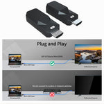 HDMI エクステンダー 165フィート オーディオビデオ 1080P Cat5 Cat6 イーサネットケーブル経由 ロスレス信号伝送 HDMI 長距離延長アダプター