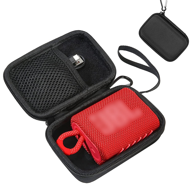 JBL GO3スピーカー用屋外旅行EVAハードシェル保護バッグポータブル収納ボックス、ハンドストラップ付き
